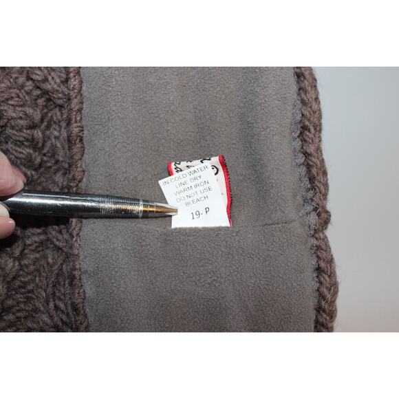 Nirvanna Designs HAT Cable Knit Brown Merino Wool Hand Knit Lined Woman’s - Picture 4 of 9